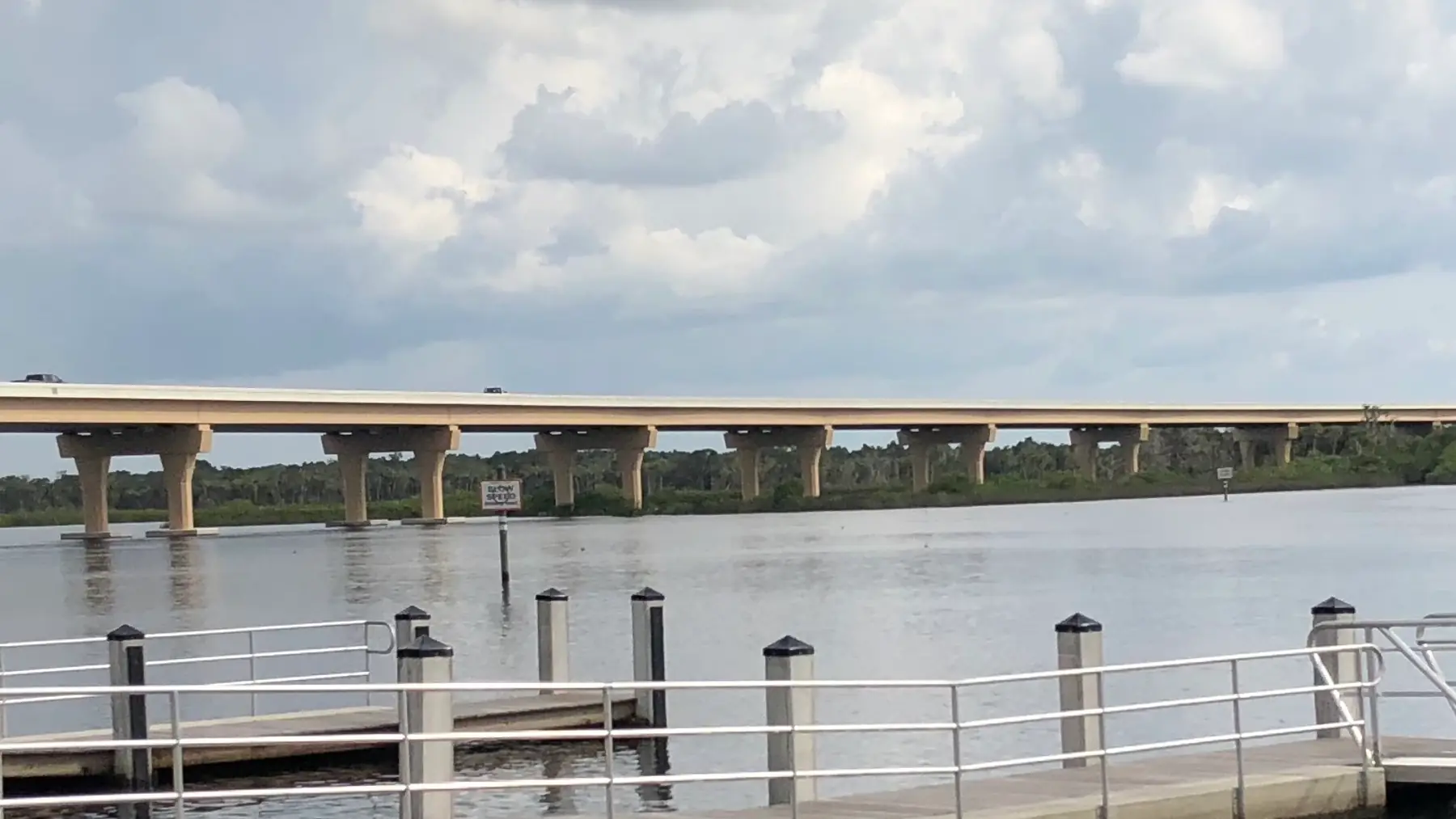 The Fort Hamer Bridge over the Manatee River, seen from the boat ramp.